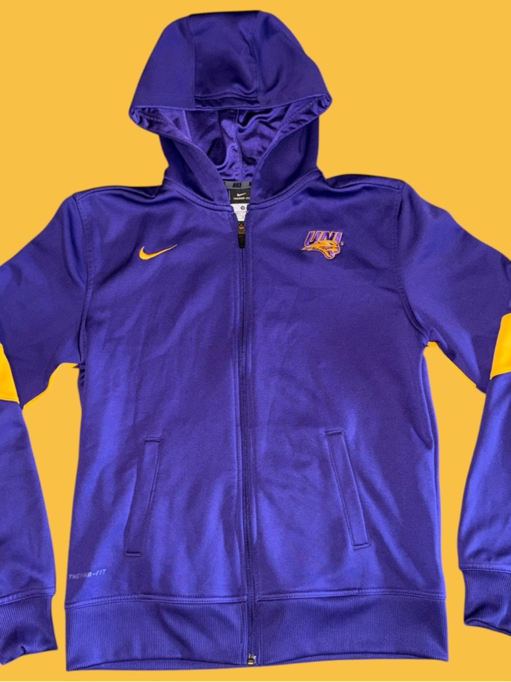 Nike Therma-FIT UNI University of Northern Iowa Panthers Full Zip Hoodie Size M